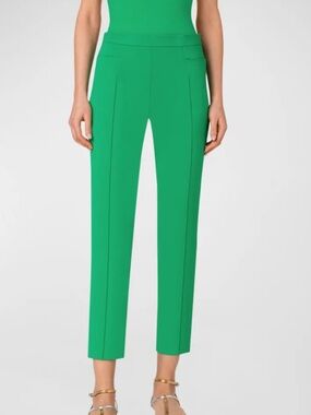 Akris punto Green Franca Techno Cotton Blend Ankle Pants